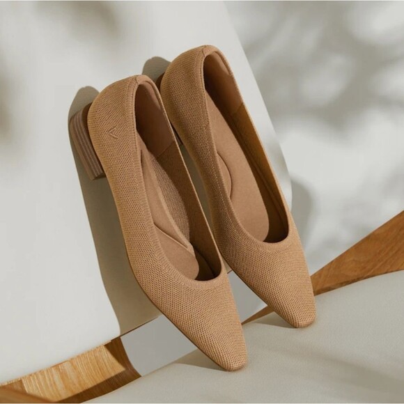 Vivaia Minnie Square Toe Knit Heels Shoes Flats Women's Size EU 39.5 US 8.5 - Picture 2 of 9